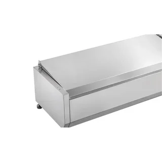 Countertop Refrigerated Saladette with Stainless Steel Lid - 9 GN 1/3 Gastronorm Pans