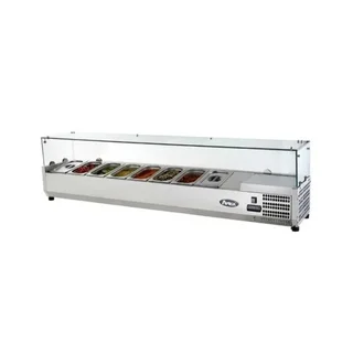 Countertop Refrigerated Saladette 9 GN 1/3 Pans - Width 200 cm