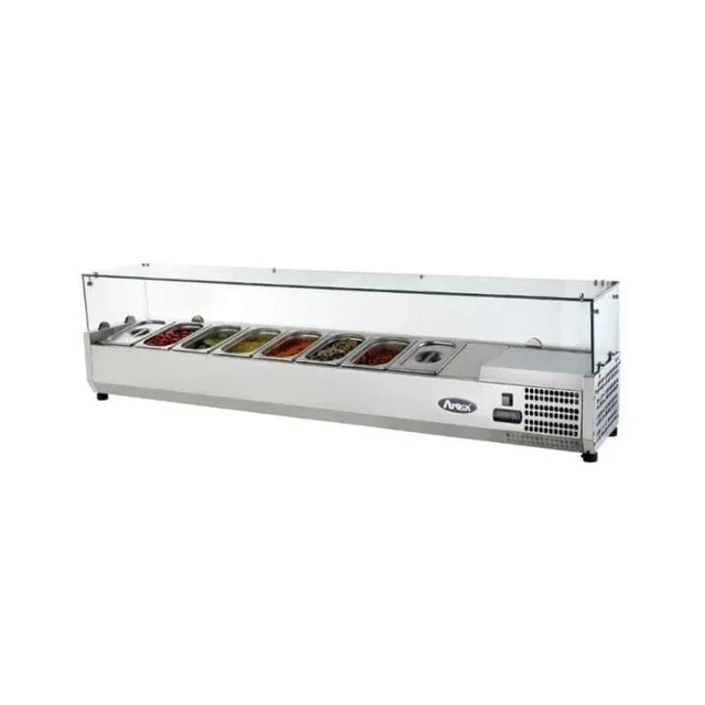 Countertop Refrigerated Saladette 9 GN 1/3 Pans - Width 200 cm