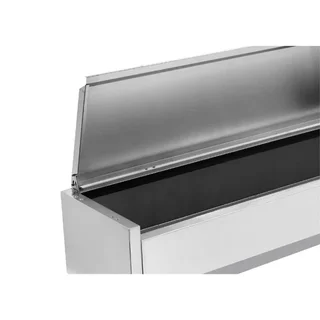Countertop Refrigerated Saladette with Stainless Steel Lid - 6 GN 1/4 Pans
