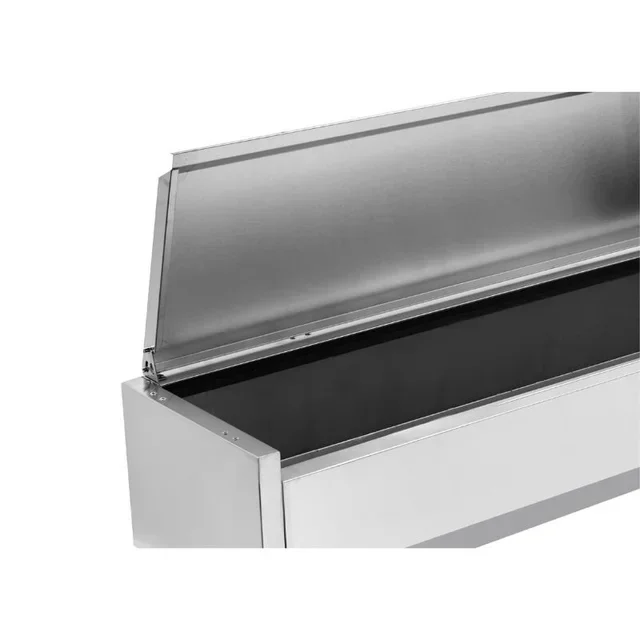 Countertop Refrigerated Saladette with Stainless Steel Lid - 6 GN 1/4 Pans