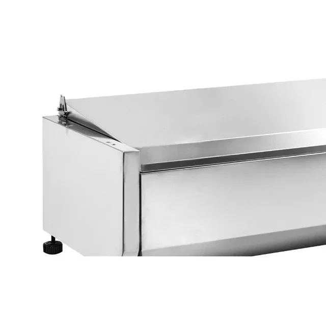 Countertop Refrigerated Saladette with Stainless Steel Lid - 7 GN 1/3 Pans