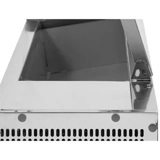 Countertop Refrigerated Saladette with Stainless Steel Lid - 7 Gastronorm 1/4 Pans