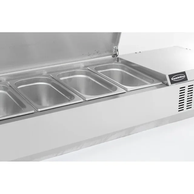 Refrigerated Countertop Saladette 9 GN 1/3 Pans - Stainless Steel Lid