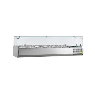 Saladette Refrigerata da Banco - Raffreddamento Statico - 6 Vaschette GN 1/4 - Capacità 40 Litri