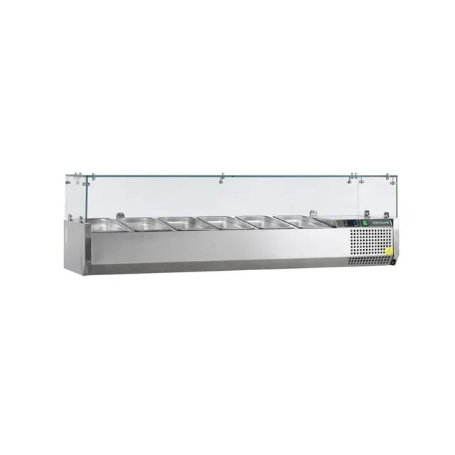Saladette Refrigerata da Banco - Raffreddamento Statico - 6 Vaschette GN 1/4 - Capacità 40 Litri