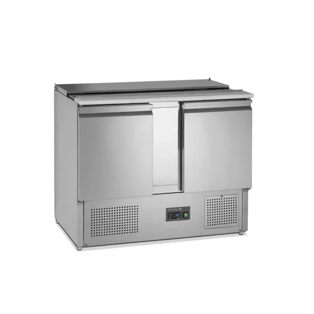Saladette Refrigerata 2 Porte Acciaio Inox 240L - 3 Bacinelle GN 1/1