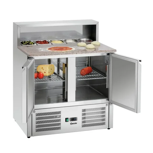 Balcão Refrigerado para Pizzas 5 Cubas GN 1/6 - Estação de Coberturas