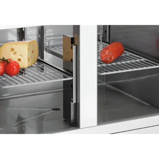 Gekühlte Pizzavitrine 5 GN 1/6 Behälter - Belagzubereitung