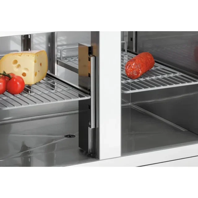 Gekühlte Pizzavitrine 5 GN 1/6 Behälter - Belagzubereitung