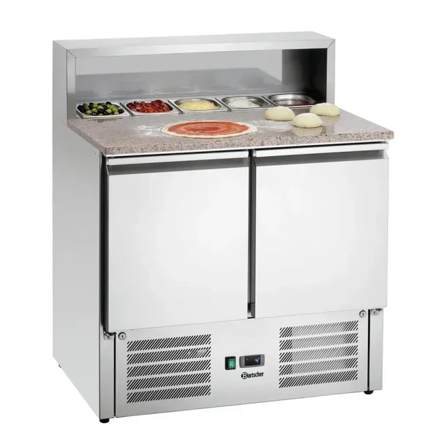 Balcão Refrigerado para Pizzas 5 Cubas GN 1/6 - Estação de Coberturas