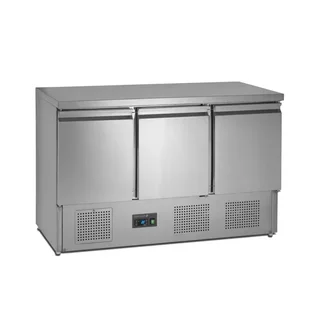 Positive Saladette Stainless Steel 3 Doors 368 L - GN 1/1 Compatible - 4 GN Pans Capacity