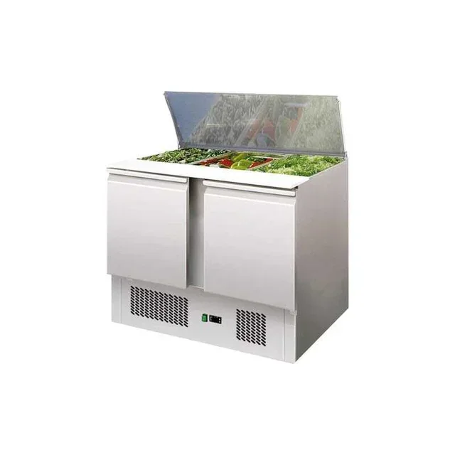 Saladette Refrigerada 4 Cubas GN - 2x1/1 e 2x1/4 - Fecho 2 Portas
