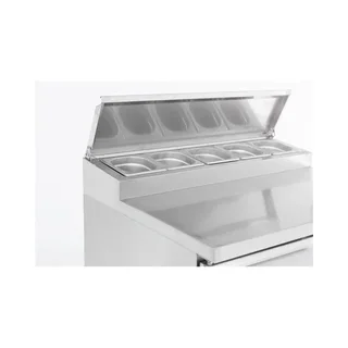 Saladette Refrigerada Profissional 2 Portas com 5 Cubas Gastronorm GN 1/6