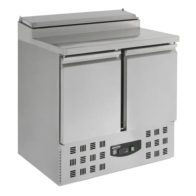 Saladette Refrigerada Profissional 2 Portas com 5 Cubas Gastronorm GN 1/6
