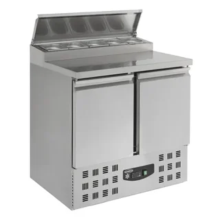 Saladette Refrigerada Profissional 2 Portas com 5 Cubas Gastronorm GN 1/6