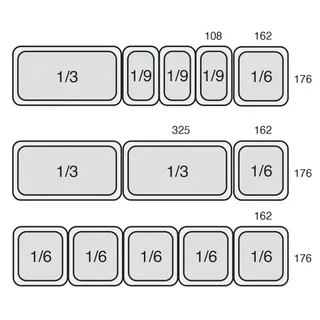 Saladette Refrigerata 2 Porte in Acciaio Inox - Capacità 201 Litri - 5 Bacinelle GN 1/6 - Formato GN 1/1