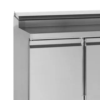 Saladette Refrigerata 2 Porte in Acciaio Inox - Capacità 201 Litri - 5 Bacinelle GN 1/6 - Formato GN 1/1