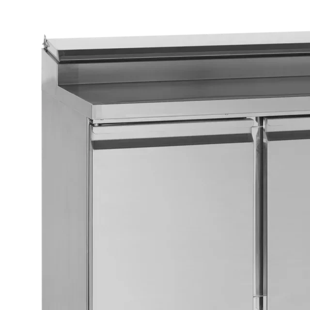 Saladette Refrigerata 2 Porte in Acciaio Inox - Capacità 201 Litri - 5 Bacinelle GN 1/6 - Formato GN 1/1