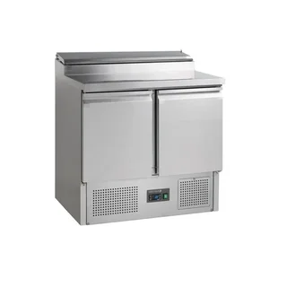 Saladette Refrigerata 2 Porte in Acciaio Inox - Capacità 201 Litri - 5 Bacinelle GN 1/6 - Formato GN 1/1