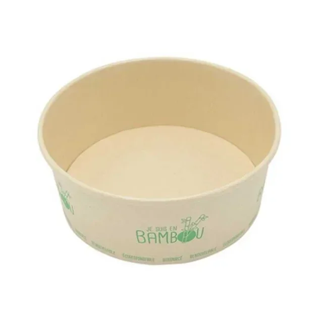 Natürliche Bambus Servierschüssel - 1,3 Liter - 50 Stück Packung