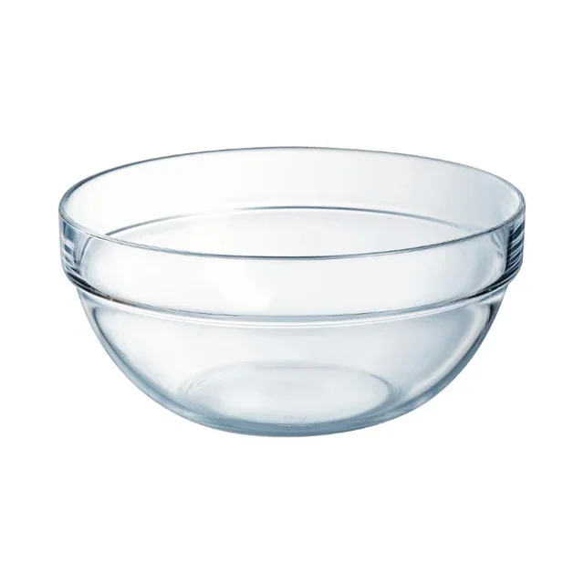 Saladiers Empilables en Verre Trempé Ø20 cm - Set de 6 Pièces