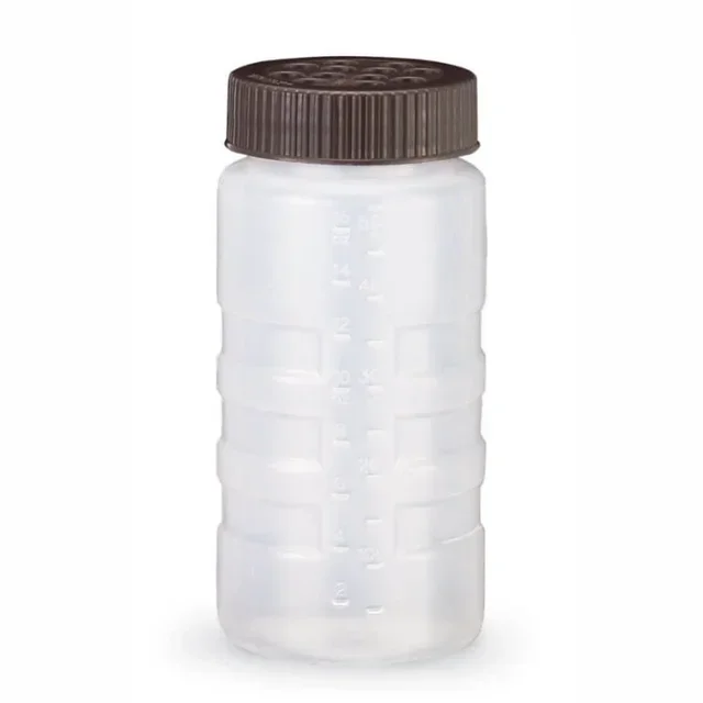 Saupoudreuse Plastique Transparent Gros Trous 470ml - Distributeur Poudre Cuisine
