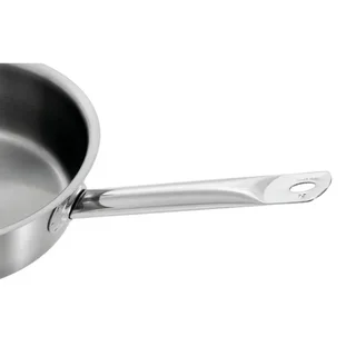 Stainless Steel Sauté Pan Ø 24 cm - High-Sided Frying Pan with Sloped Edges