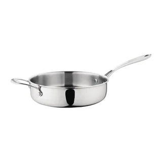 Sauteuse Professionnelle 24 cm - Fond Renforcé Triple Épaisseur