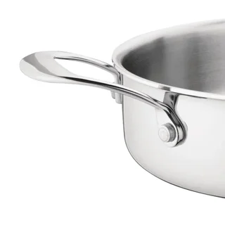 Sauteuse Professionnelle 24 cm - Fond Renforcé Triple Épaisseur