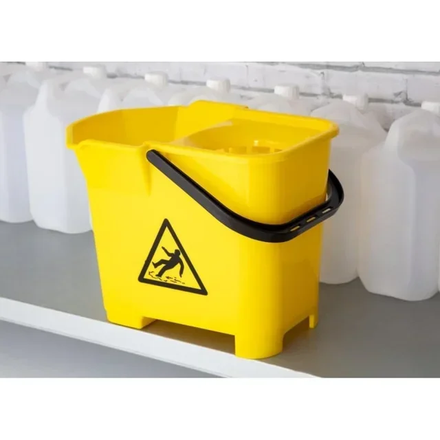 Yellow Mop Bucket with Wringer System