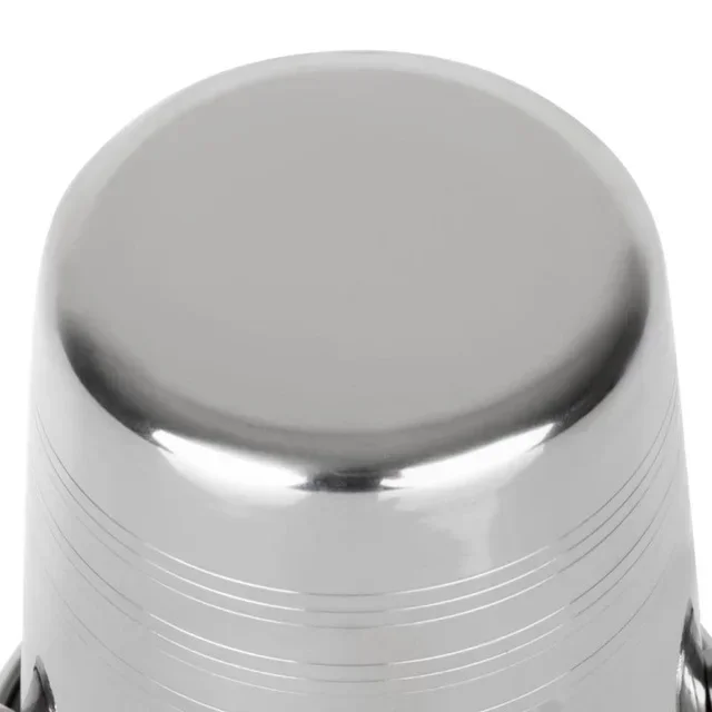 Balde de Gelo em Aço Inoxidável com Alças e Estrias - Capacidade 1,05 L