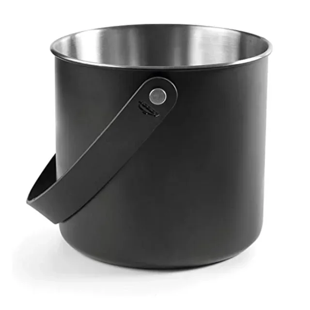 Balde de Gelo Preto 4 Litros - Diâmetro 18 cm