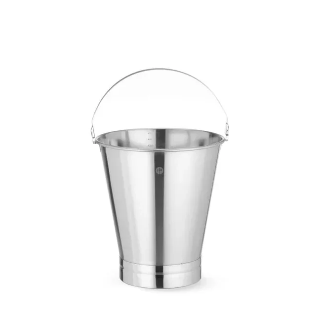 Balde de Aço Inoxidável Fundo Reforçado Capacidade 12 Litros