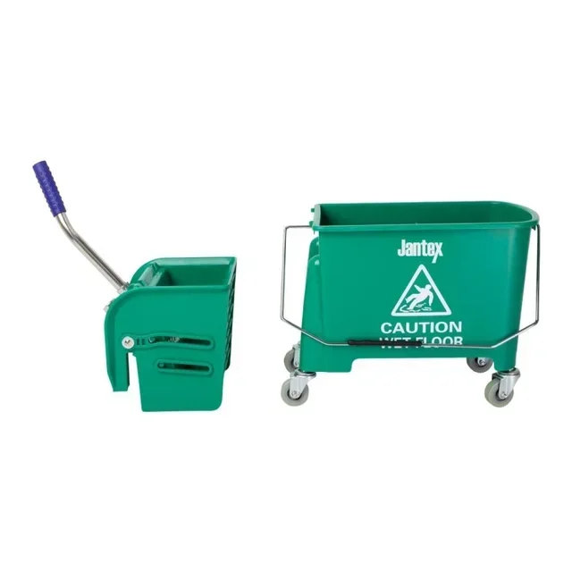 Kentucky Green Mop Bucket with Wringer 20 Liters - Integrated Wringer System