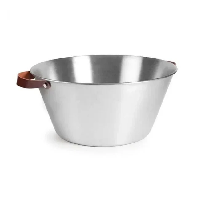 Round Stainless Steel Champagne Bucket - 30 Liters - Diameter 50 cm