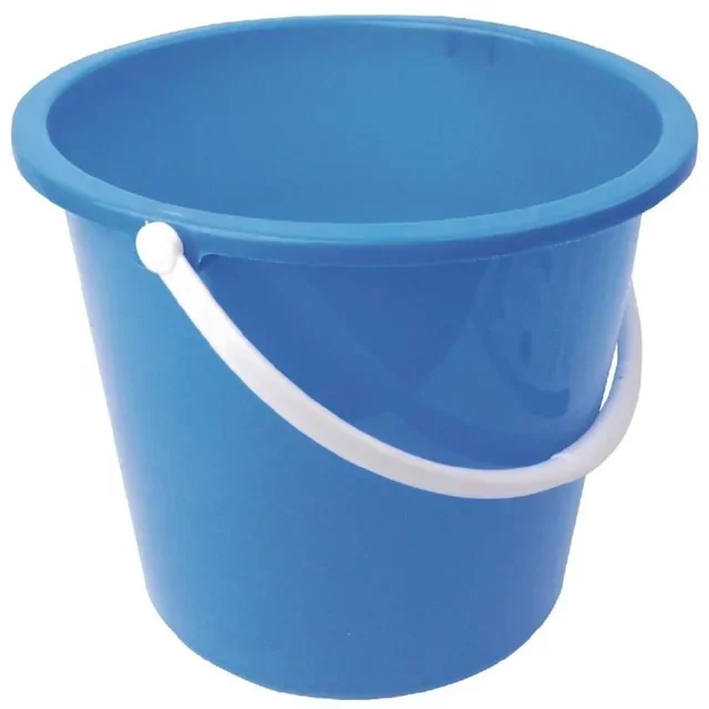 Round Blue Bucket 10 Litres Plastic
