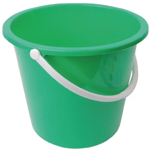 Round Plastic Bucket Green Capacity 10 Litres