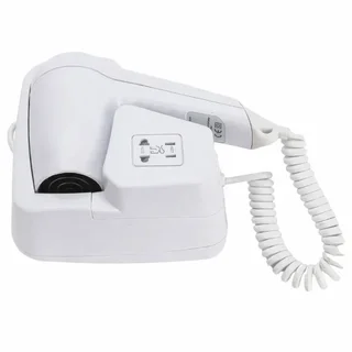Wall-Mounted Hair Dryer in White