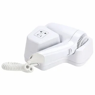 Wall-Mounted Hair Dryer in White