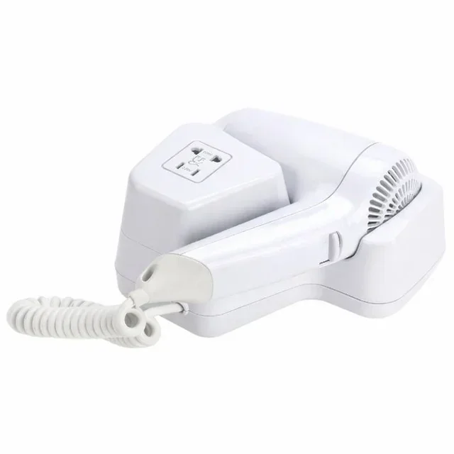 Wall-Mounted Hair Dryer in White