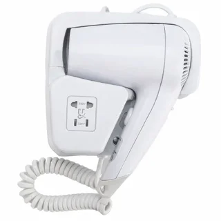 Wall-Mounted Hair Dryer in White