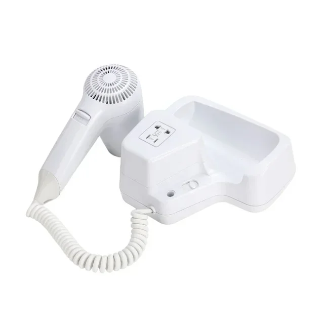 Wall-Mounted Hair Dryer in White