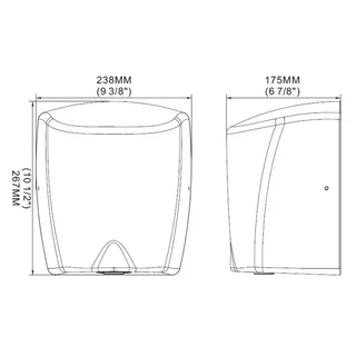 Sèche-Mains Électrique Automatique en Acier Inoxydable