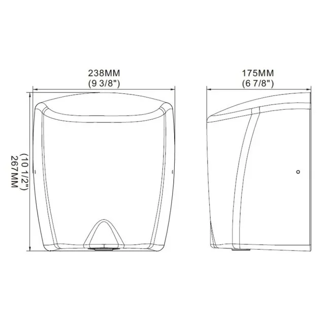Sèche-Mains Électrique Automatique en Acier Inoxydable