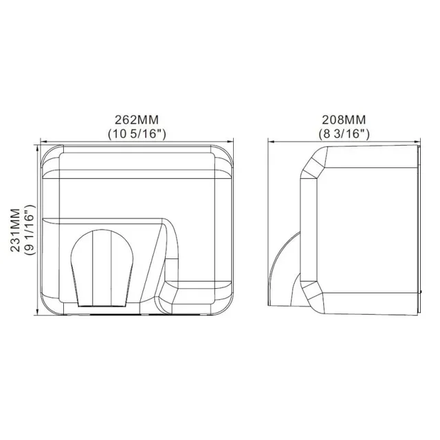 Stainless Steel Automatic Air Jet Hand Dryer