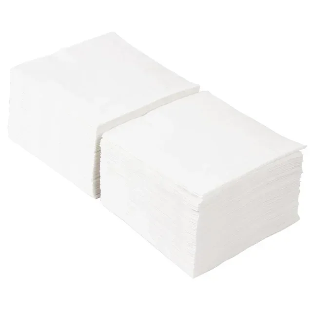 Guardanapo de Mesa Branco 2 Camadas 24x24 cm - Pack de 1500 Guardanapos para Cocktail