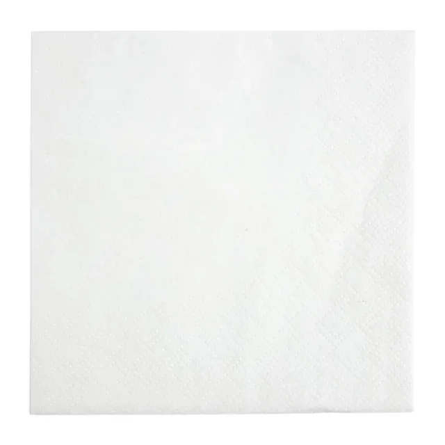 Serviettes Cocktail Double Épaisseur 1/4 Pliage 24 cm Blanc - Pack de 4000