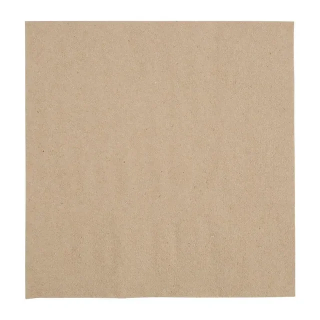 Recycled Kraft Paper Napkins 2-Ply 1/4 Fold 33 cm - Pack of 2000 for Snacking
