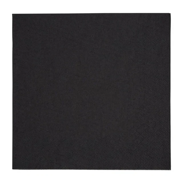 Servilletas de Papel Negras Plegadas en 4 de 3 Capas 40 cm - Pack de 1000